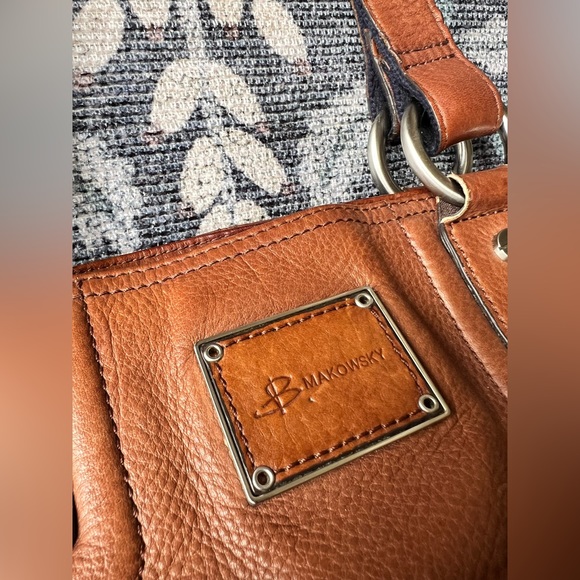 B Makowsky brown leather handbag - Picture 7 of 9